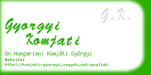 gyorgyi komjati business card