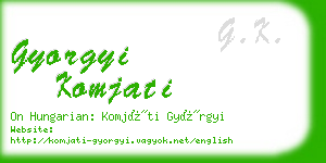 gyorgyi komjati business card